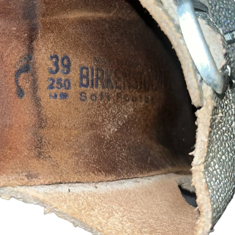 Birkenstock RARE Arizona Lux Ombre Pearl Sandals 8-8.5 (39) - Picture 4 of 6